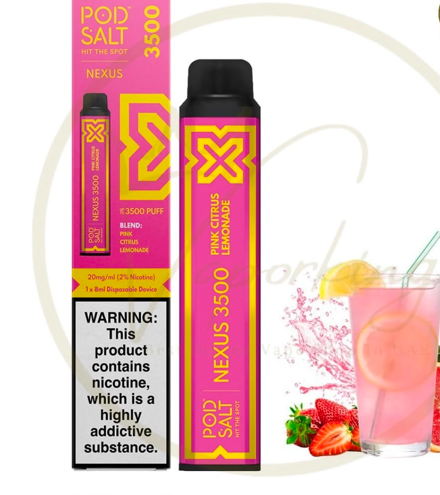 Pod Salt Nexus 3500 Puffs Pink Citrus Lemonade Disposable Vape