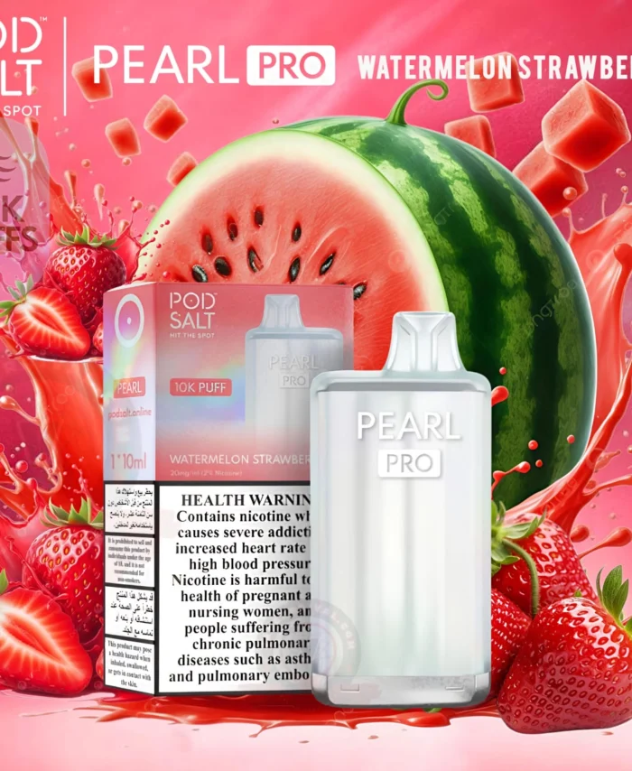 Pod Salt Pearl Pro 10000 Puffs Watermelon Strawberry Disposable Vape