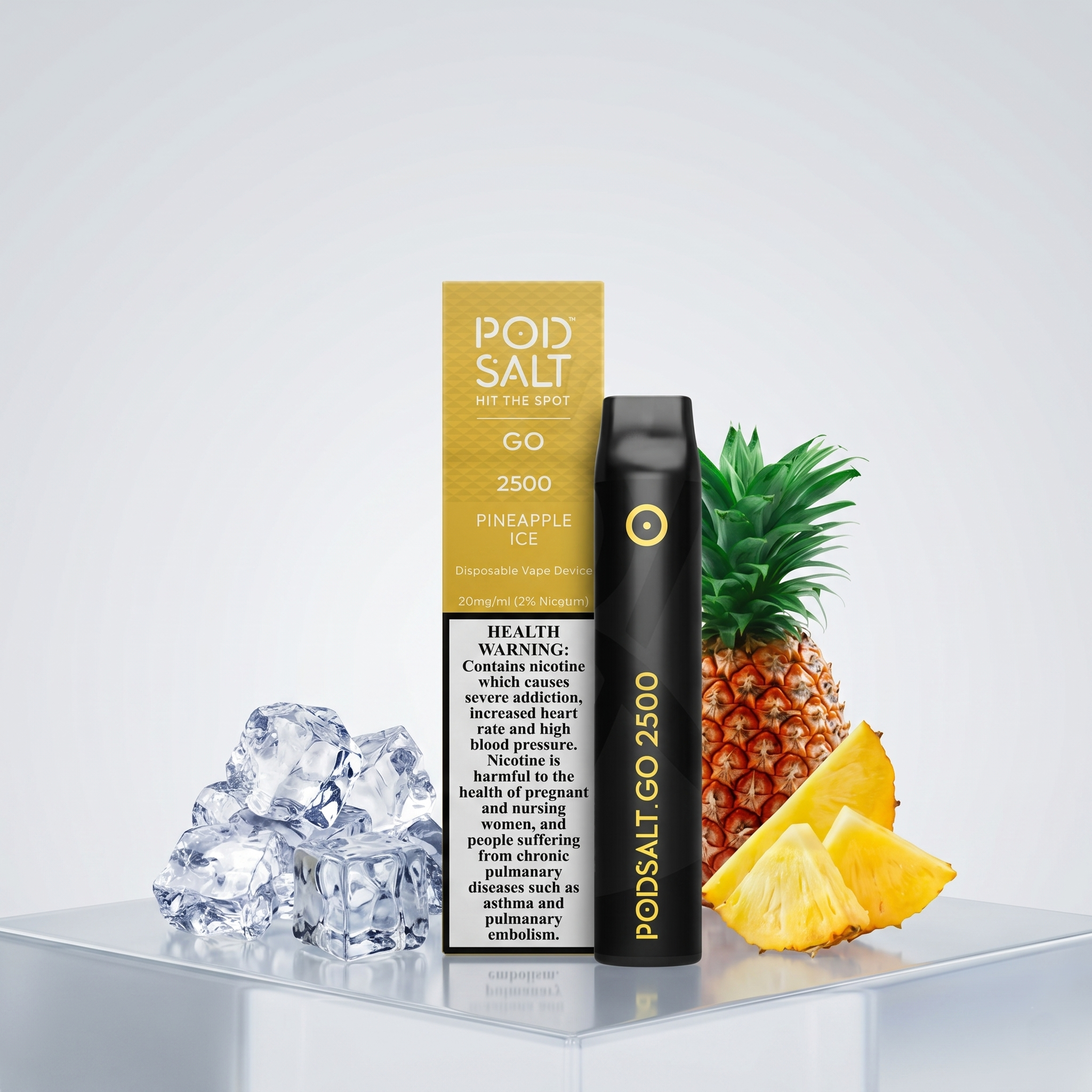 Podsalt-go-2500puffs-Pineapple-Ice-Flavor.webp