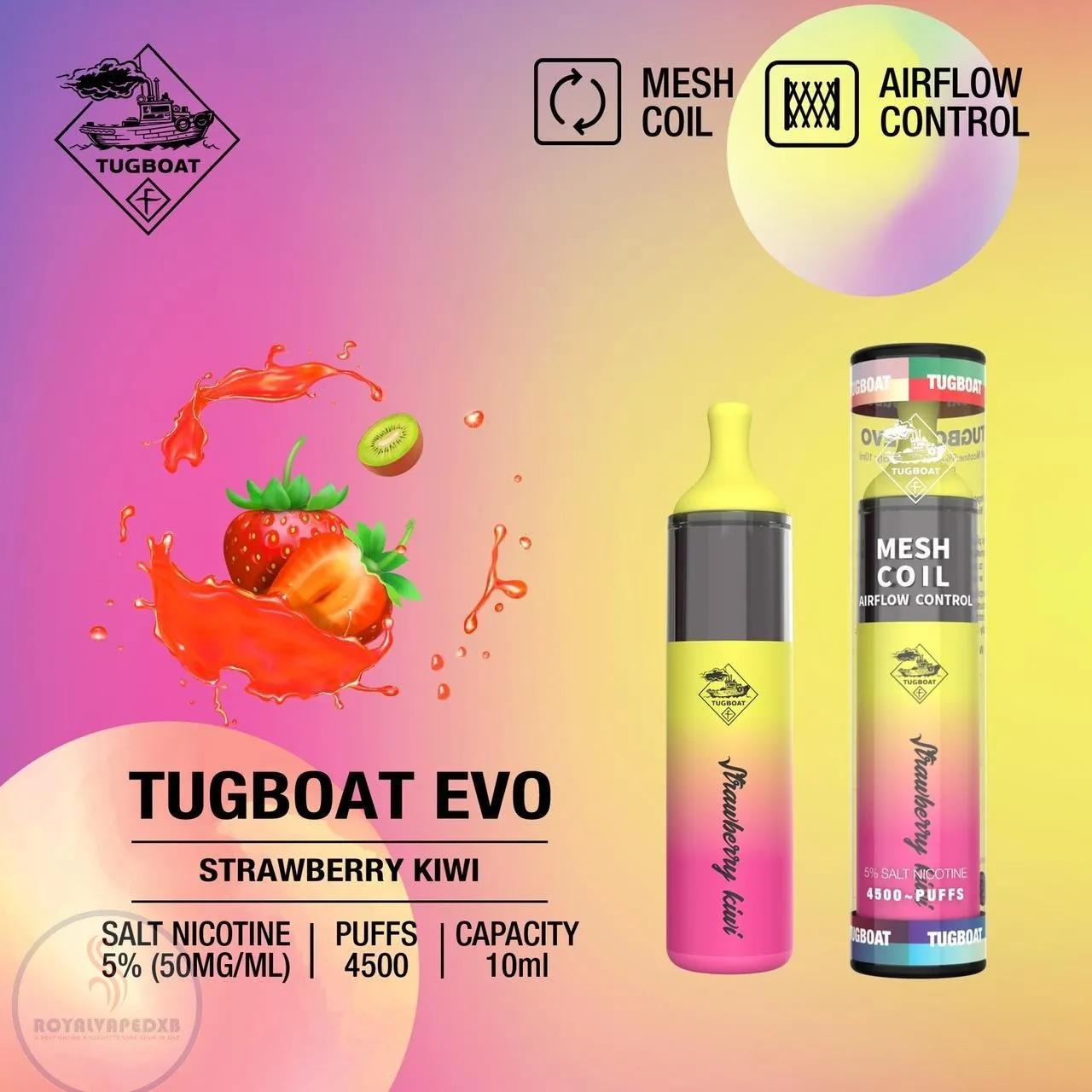 Tugboat EVO 4500 Puffs Disposable Vape strawberry Kiwi
