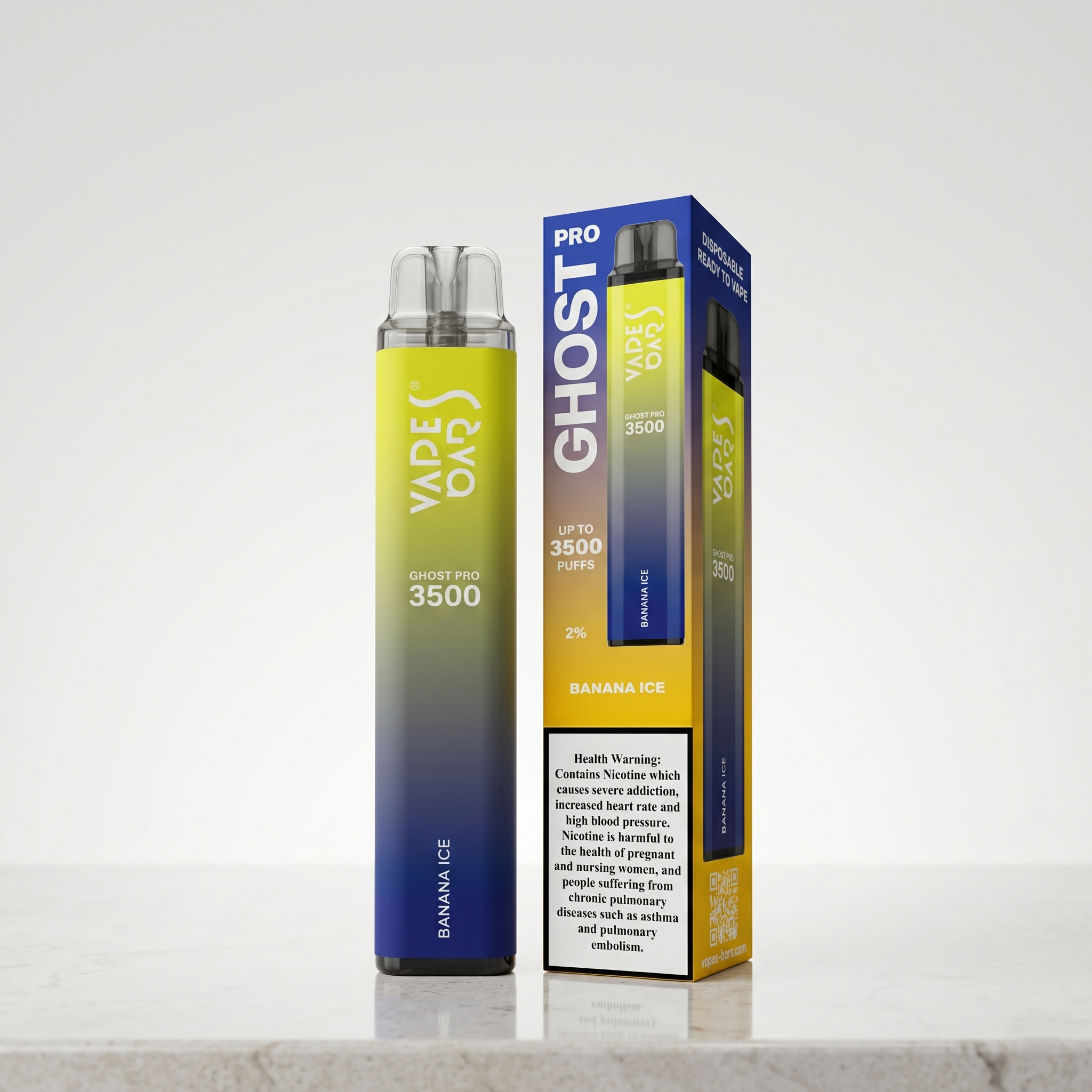 Vape Bars Ghost Pro 3500 puffs Banana Ice