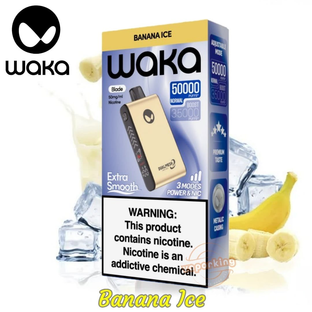 WAKA Blade 50000 Puffs Banana Ice Disposable Vape